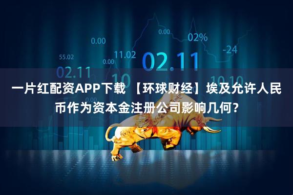 一片红配资APP下载 【环球财经】埃及允许人民币作为资本金注册公司影响几何？