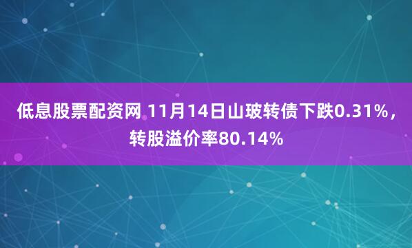 低息股票配资网 11月14日山玻转债下跌0.31%，转股溢价率80.14%